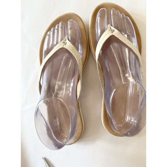 Olukai Honu Women's Size 8 Tapa/Golden sand Flip Flop Comfort Sandals slip on - Picture 3 of 8